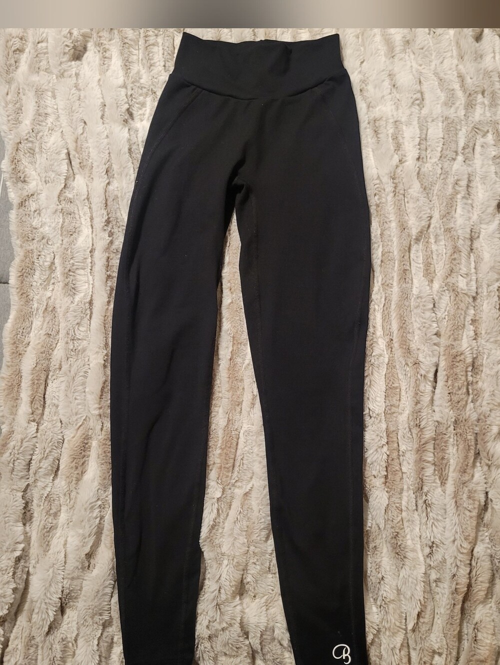 Bombshell Sportswear Black Leggings with 'B' Logo Small